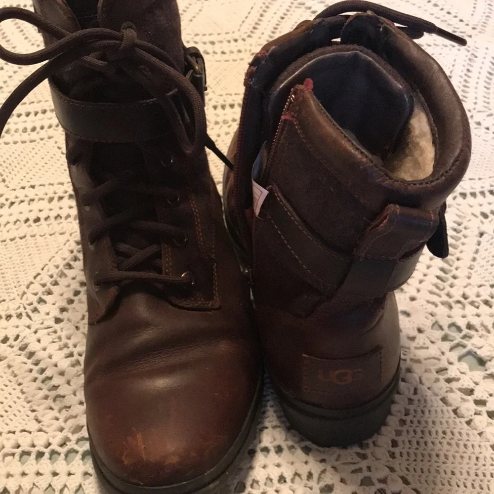 🎁 UGG Lace Wool Boots - Picture 3 of 5